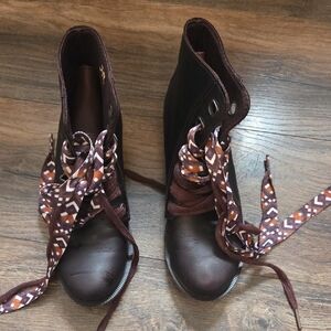 Chaco Dark Brown Lace-Up Women's Boots